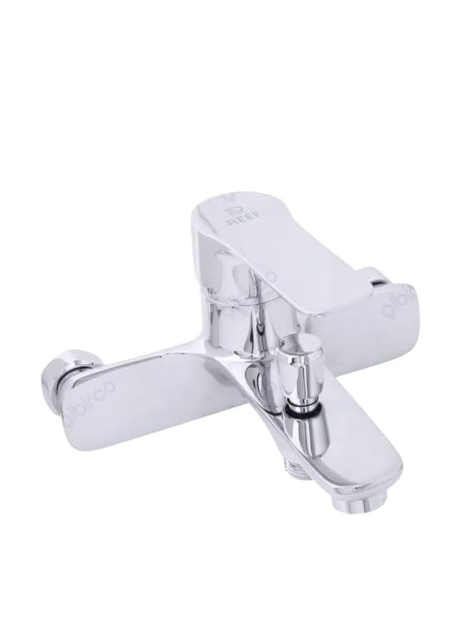REEF Poppy-02 Chrome Bathroom Shower Mixer Tap, Wall Mounted (MIXER POPPY-02) - Image 1