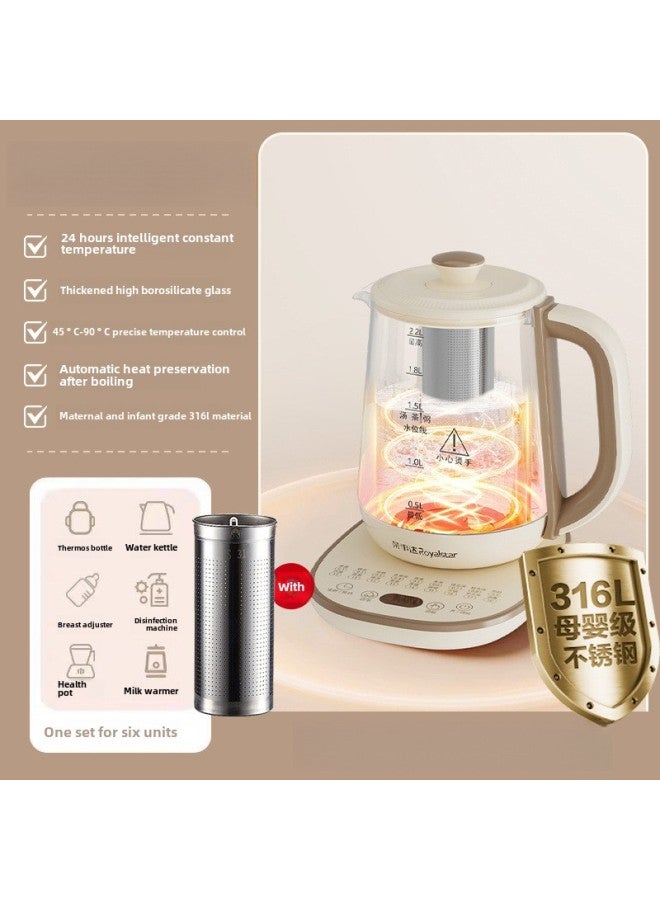 Newest Health Pot Office Hot Water Multifunctional Household Large Capacity Tea Maker Automatic Constant Temperature Kettle-Color:High-end Filter Model - 2.2 Liters Of Powerful [acid And Alkali Resistant 316l Chassis] Thickened Explosion-proof Glass-Capacity:Default  - Image 1