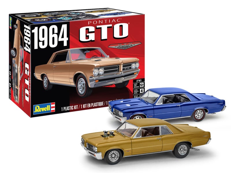 Revell 14574 1964 Pontiac GTO 2'N1 1:24 Scale 104-Piece Skill Level 4 Model Building Kit - Image 1
