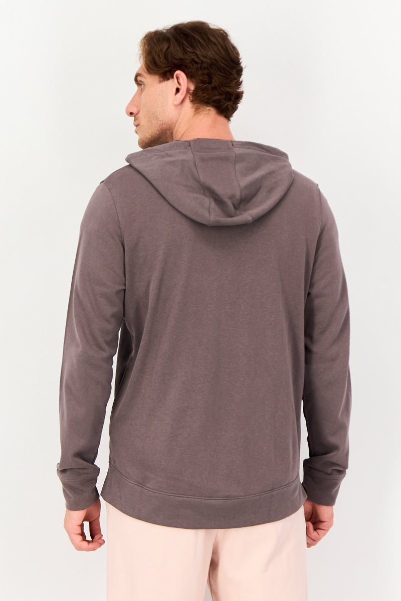 UNDER ARMOUR Men Loose Fit Long Sleeve Outdoor Hoodie, Dark Grey - Image 4