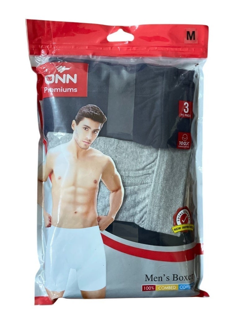 ONN men's boxer 3pc cotton rib coloured - Image 1