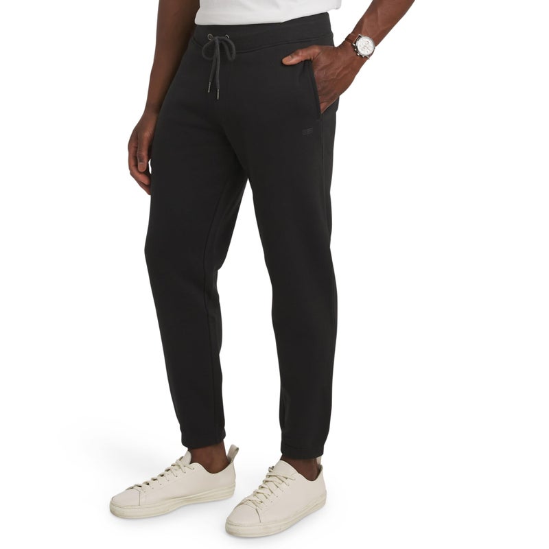 Chaps Men's Everyday Regular Fit Comfortable Fleece Lined Jogger Sweatpants, American Black, Large - Image 1