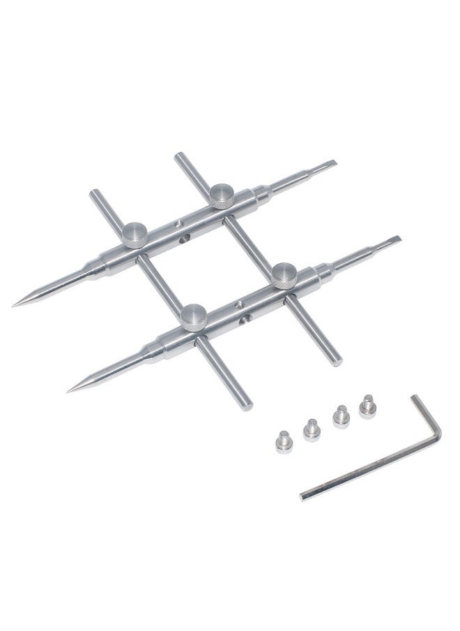 Generic - Repair Tool Camera Tool Detachable Tic-tac-toe Tool for Camera Lens with 2 Tips Lens Repair Set Flat Pointed 4 Screws 1 Hexagon Wrenches - Image 1