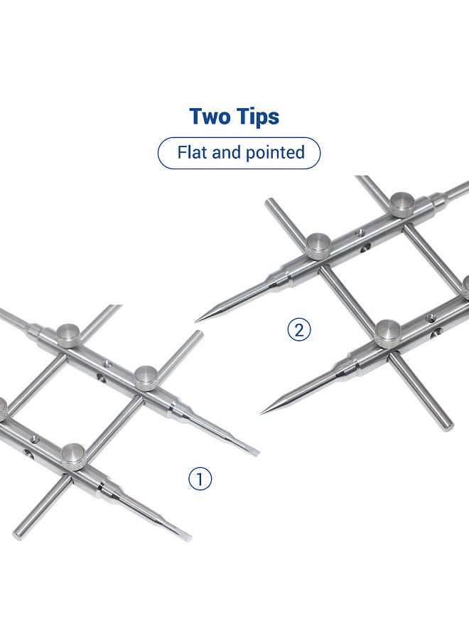 Generic - Repair Tool Camera Tool Detachable Tic-tac-toe Tool for Camera Lens with 2 Tips Lens Repair Set Flat Pointed 4 Screws 1 Hexagon Wrenches - Image 1