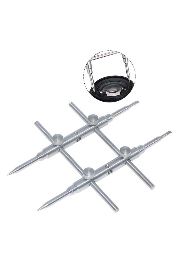 Generic - Repair Tool Camera Tool Detachable Tic-tac-toe Tool for Camera Lens with 2 Tips Lens Repair Set Flat Pointed 4 Screws 1 Hexagon Wrenches - Image 1