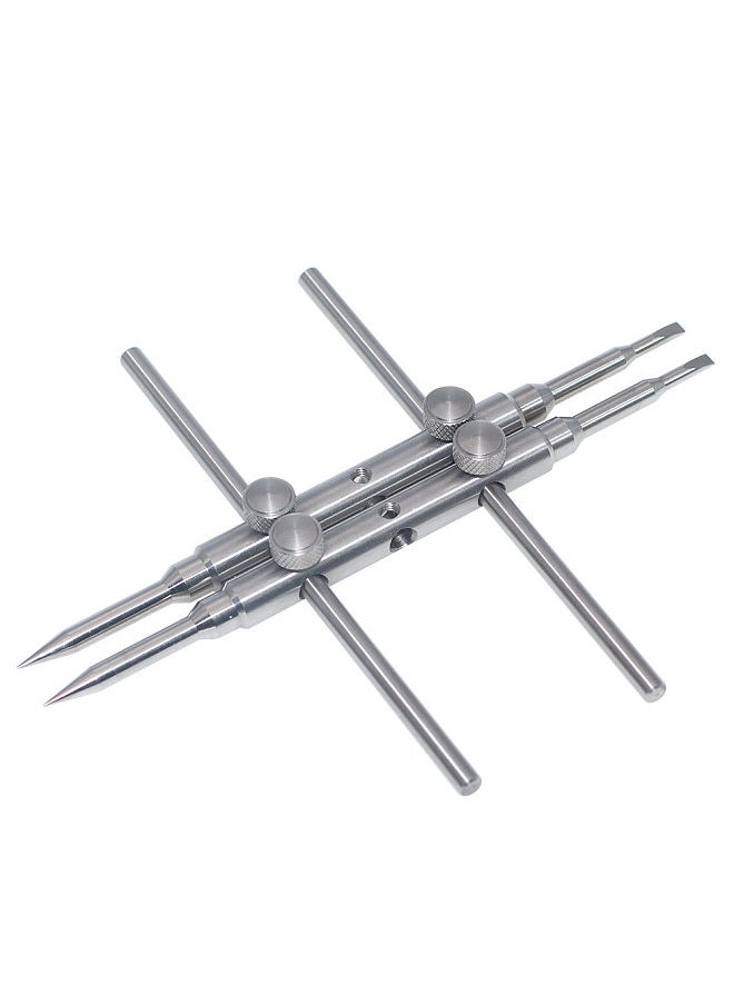 Generic - Repair Tool Camera Tool Detachable Tic-tac-toe Tool for Camera Lens with 2 Tips Lens Repair Set Flat Pointed 4 Screws 1 Hexagon Wrenches - Image 1