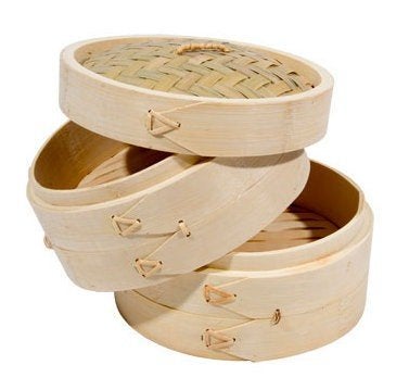 8 Bamboo Steamer Set Includes 2 Steamers  iPro Kitchenware