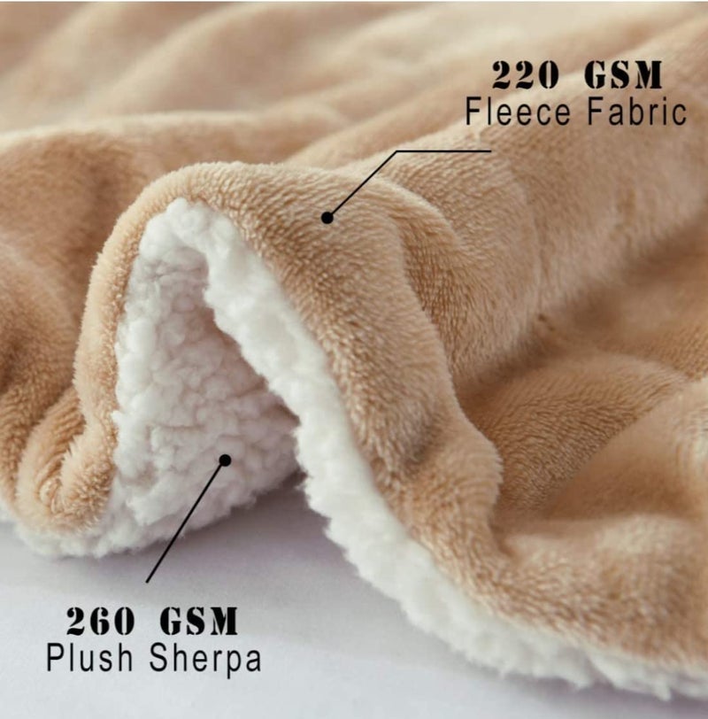 BRANDONN New Born Baby Blankets All Season Fluffy 2 Layered AC Wrapping Sheet Flannel and Sherpa Blanket for Baby Boys and Baby Girls, Toddlers 130 cm x 105 cm, (3-24 Months) (Lightweight) - Image 3