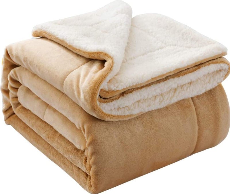 BRANDONN New Born Baby Blankets All Season Fluffy 2 Layered AC Wrapping Sheet Flannel and Sherpa Blanket for Baby Boys and Baby Girls, Toddlers 130 cm x 105 cm, (3-24 Months) (Lightweight) - Image 1
