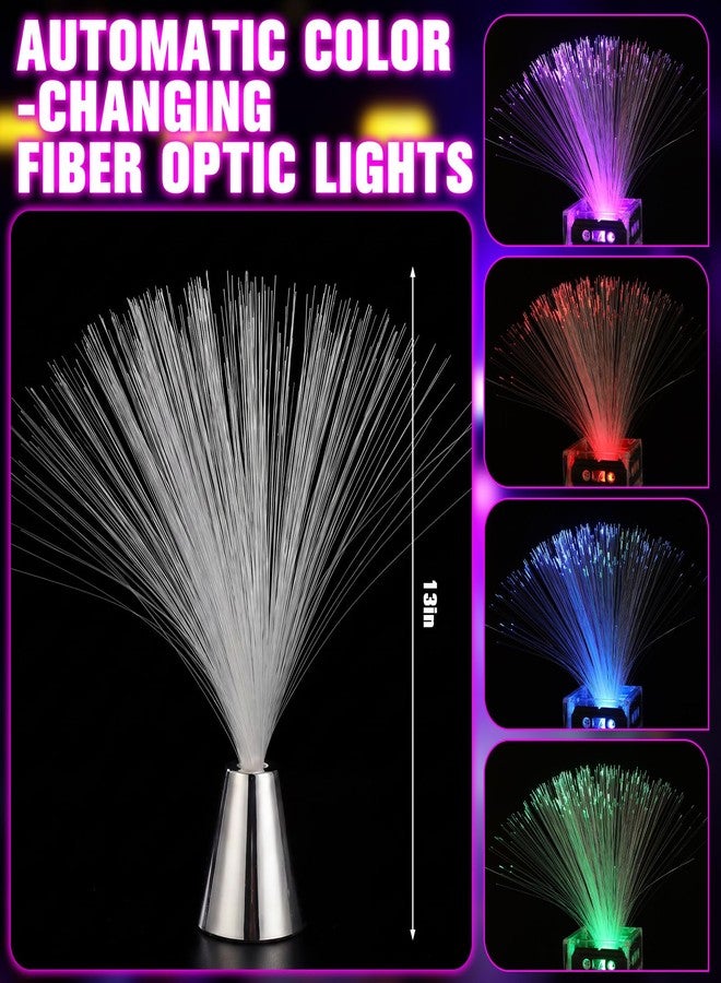 Relaxweex 80s Music Party Table Decor 90s Glowing Party Table Centerpiece Decor Includes Cassette Tape Bucket Fiber Optic Lamp for 80s Birthday Favor Supply Music Retro Hip Hop Event - Image 3