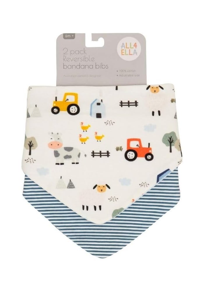 All4Ella Barnyard Bandana Bibs 2 Pack - Image 4