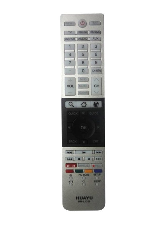 Huayu Remote Control For Toshiba Netflix Silver Grey - Image 1