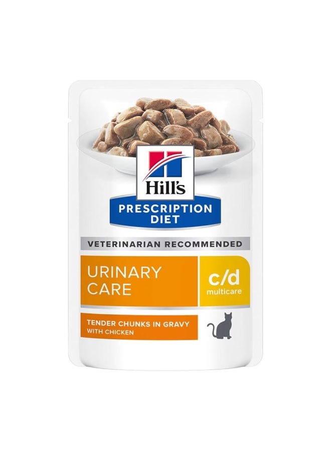 Hill's Prescription Diet Feline c/d MultiCare Urinary Care Chicken 12x85g - Image 2
