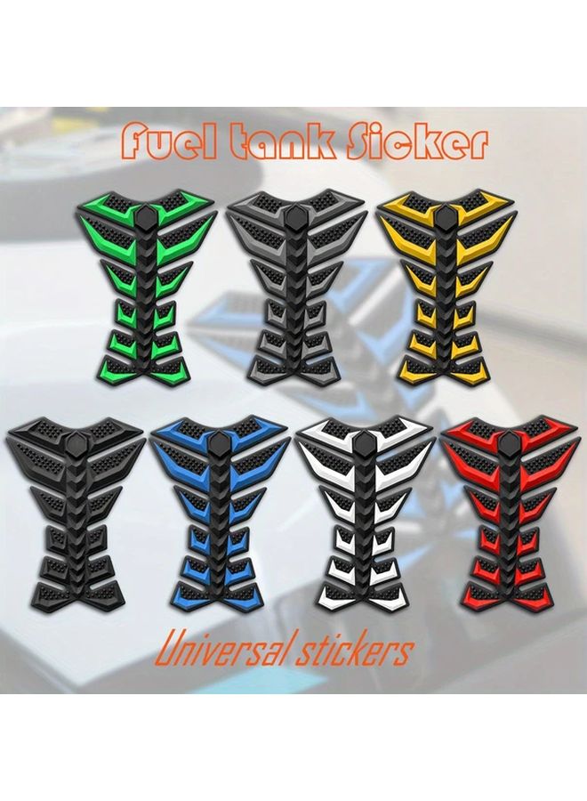 Black Motorcycle Tank Protector Kit with Fishbone Guard and Adhesive Pad - Image 3