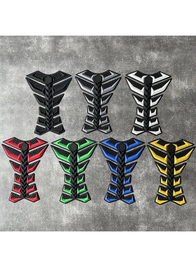 Black Motorcycle Tank Protector Kit with Fishbone Guard and Adhesive Pad - Image 4