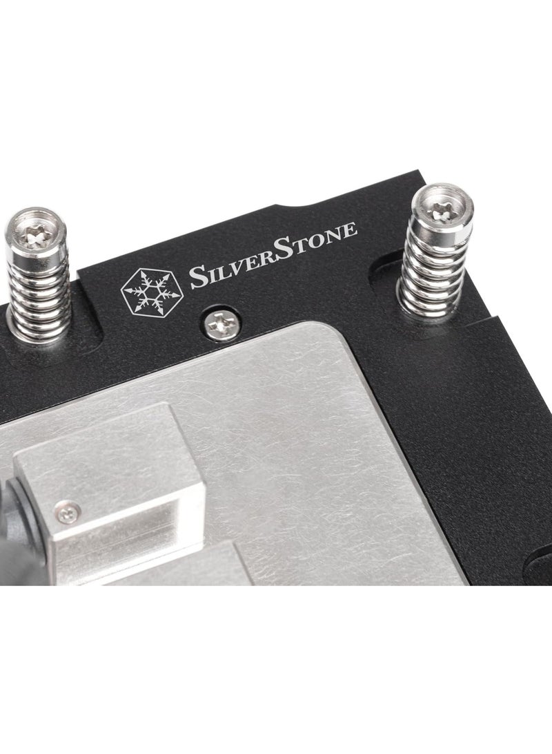 سيلفر ستون مبرد سائل متكامل لوحدة المعالجة المركزية XE360-SP5 بحجم 360 مم، متوافق مع معالجات AMD ذات مقبس SP5 (LGA6096)، مزود بثلاث مراوح PWM بحجم 120 مم، سرعة دوران من 600 إلى 2800 دورة في الدقيقة، تدفق هواء 87.72 قدم مكعب في الدقيقة، ضغط ماء 3.09 مم، مضخة تبريد بسرعة 4000 دورة في الدقيقة، قاعدة من النيكل والنحاس، متوافق مع معالجات EPYC Zen 4، لون أسود | SST-XE360-SP5 - Image 5