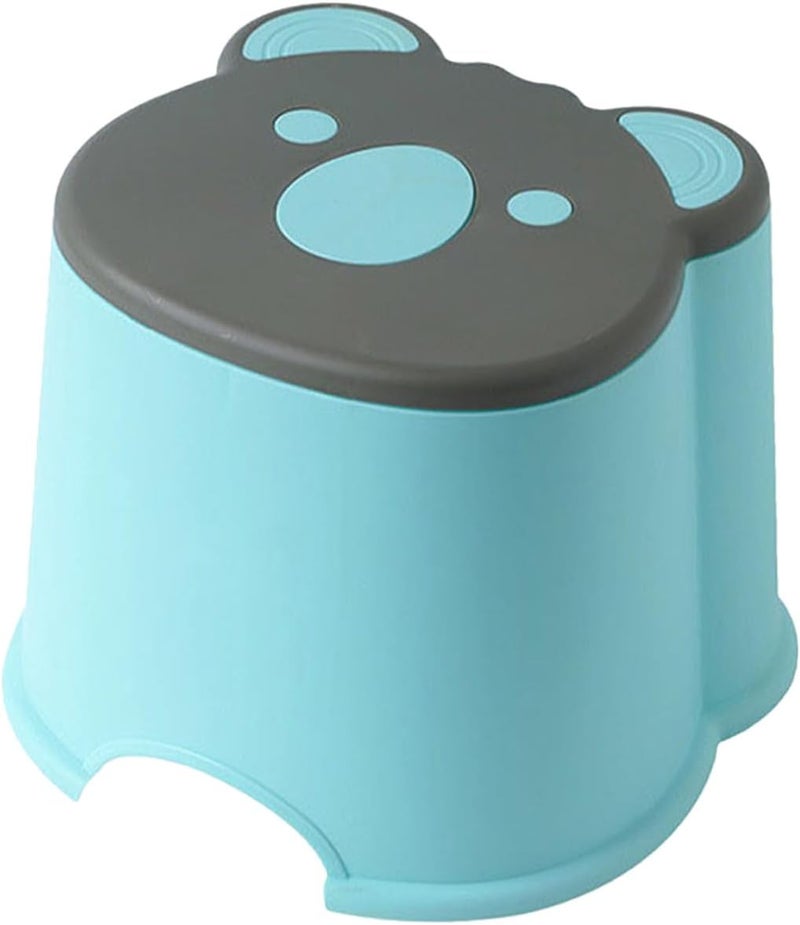 Generic Thickened Step Stool Non-Slip Plastic Footstool Lightweight Low Seat for Bathroom Kitchen Bedroom Use Safe and Easy to Move - Image 1