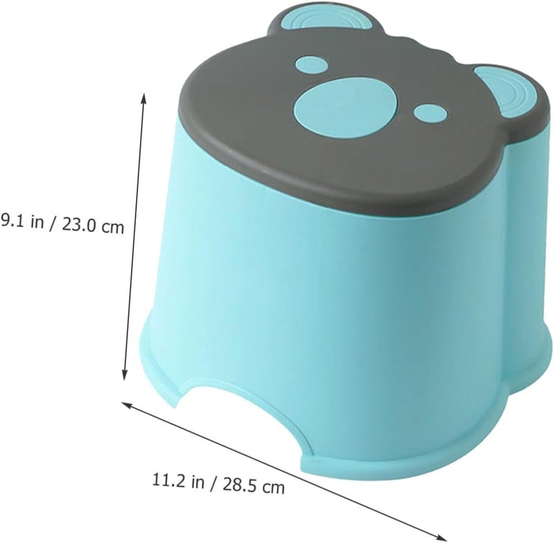 Generic Thickened Step Stool Non-Slip Plastic Footstool Lightweight Low Seat for Bathroom Kitchen Bedroom Use Safe and Easy to Move - Image 3