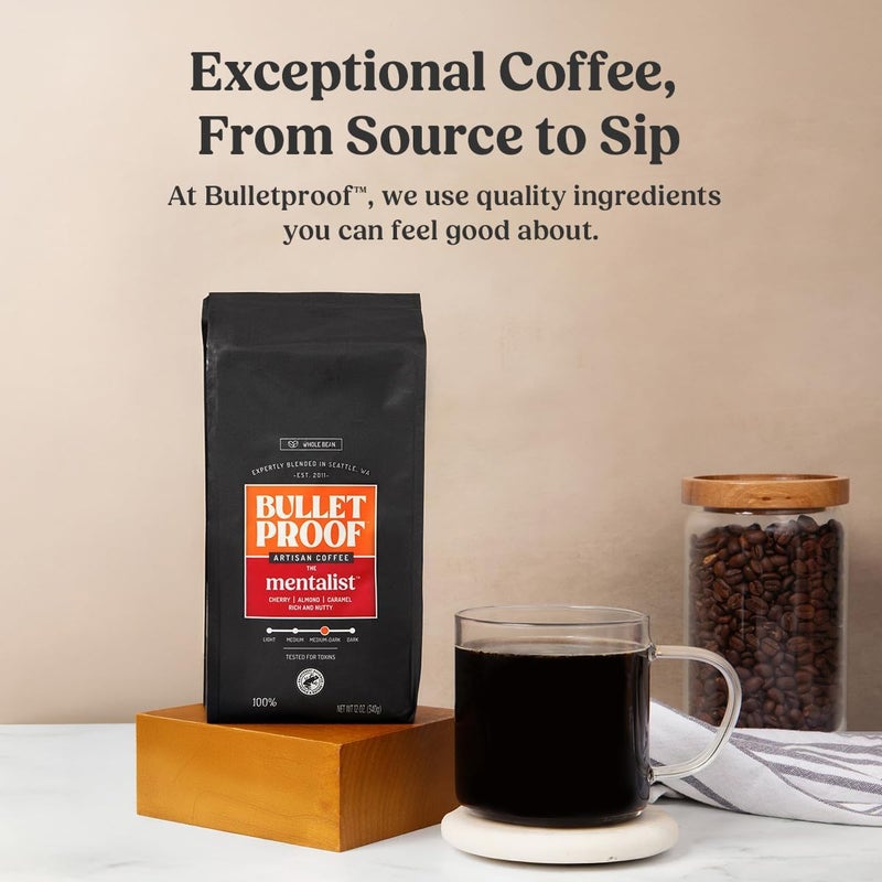 Bulletproof The Mentalist Whole Bean Coffee, Medium Dark Roast - Image 4