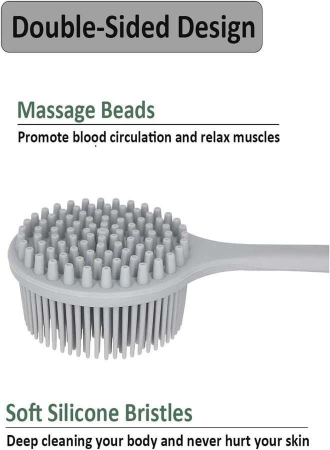 DRAVAL Body back Scrubber Massage bath Brush, Shower Brush for Bathing, Facial and Hair Brush - Image 5