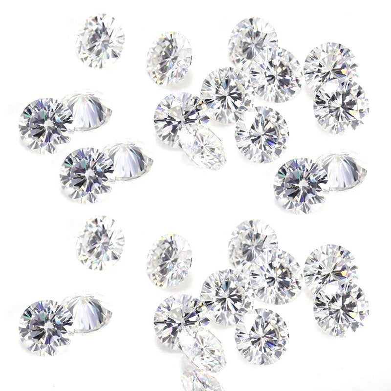 REAL-GEMS REALGEMS 1 Ct GRA Certified White Color Loose Moissanite Diamonds 16mm5255 pcs Lot With VVS Clarity Round Shape For Pendant Necklace and Jewlery Making - Image 2