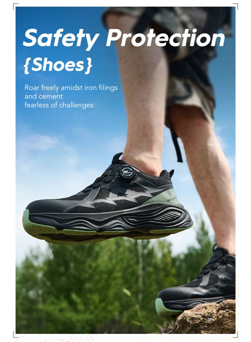 Steel Toe Shoes for Men Lightweight Safety Shoes Comfortable Puncture Proof Slip On Indestructible Work Shoes and Fashion Sneakers. - Image 1