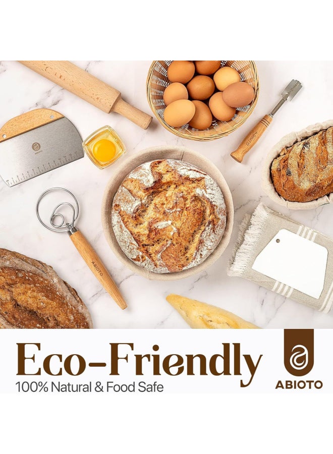 Bread Baking Supplies Rattan Banneton Fermentation Basket Tools Suit-Specifications:Fermentation Basket Tool Set--bk0015 (with Fermentation Tank) - Image 4