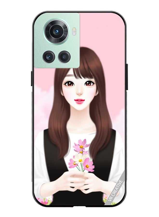 VR CREATIVE Protective Case Cover For OnePlus 10R Cute Anime Girl Design Multicolour - Image 1