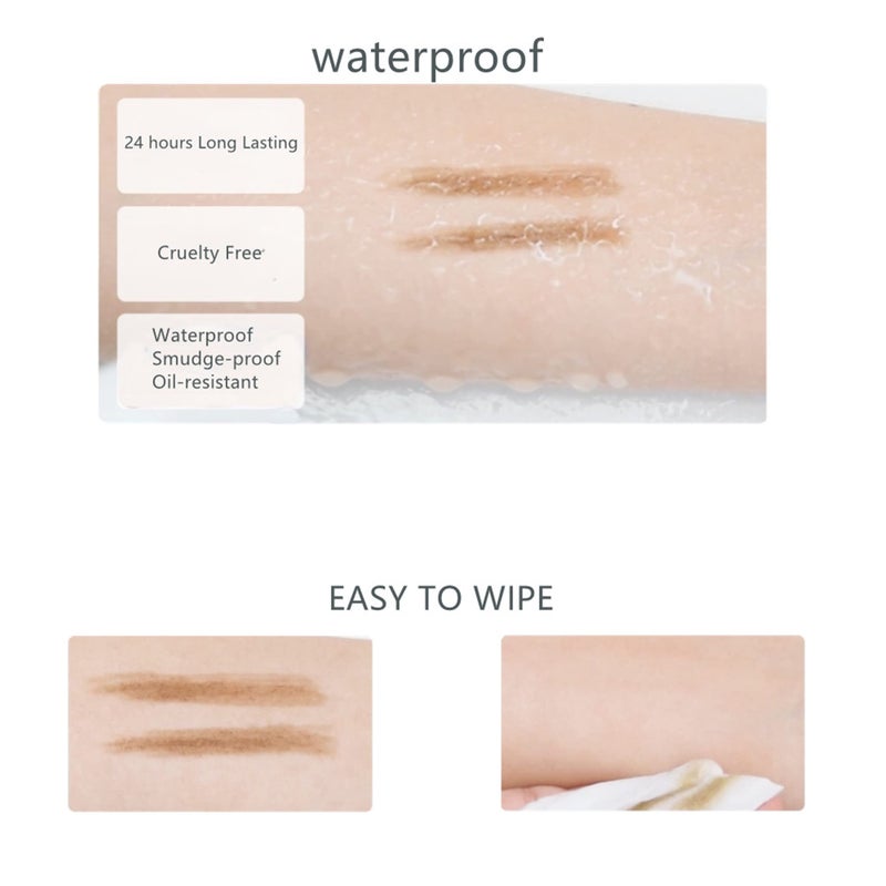 BECHY Eyebrow Pencil,3 PCS Waterproof Professional Makeup Micro Brow Pencil,Brow Kit with Eyebrow Brush and Razor,Ultra-Fine Mechanical Pencil,Eyebrow Pencils for Women - Image 5
