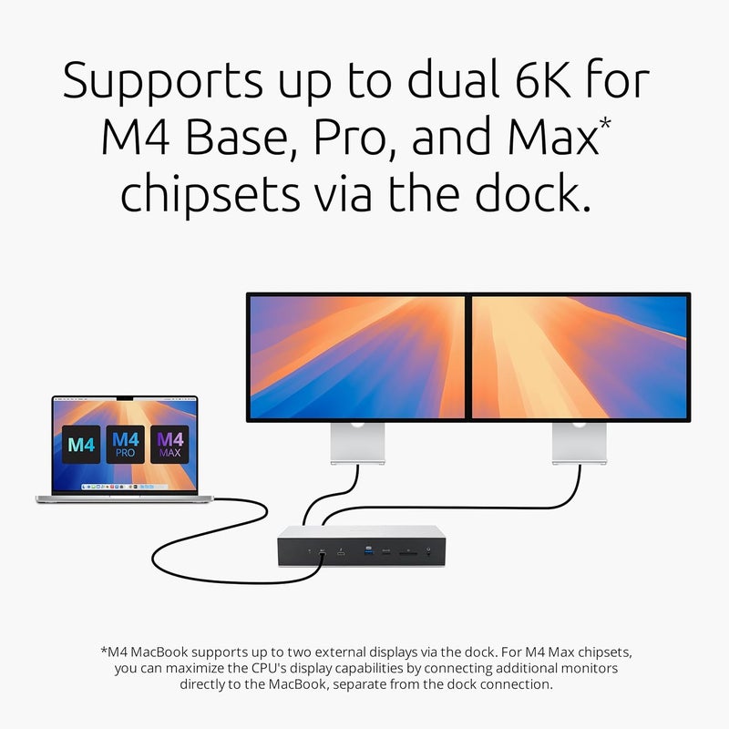 Kensington Kensington SD5000T5 Thunderbolt 5 Docking Station  Dual Display for MacBooks M1M2M3M4 Pro and Max Triple Display for Windows TB5 TB4 Compatible 140W Power Delivery K35201NA - Image 2