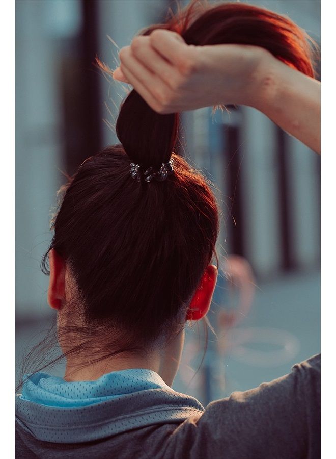 invisibobble Power Traceless Spiral Hair Ties - Pack of 3 Crystal Clear - Strong Elastic Grip Coil Hair Accessories for Active Women - No Kink, Non Soaking - Gentle for Girls Teens and Thick Hair - Image 5