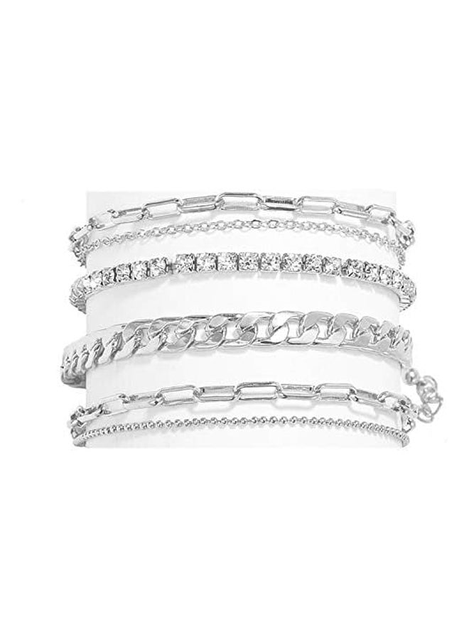 4-6PCS Ankle Bracelets Set for Women Gold Boho  - Image 2