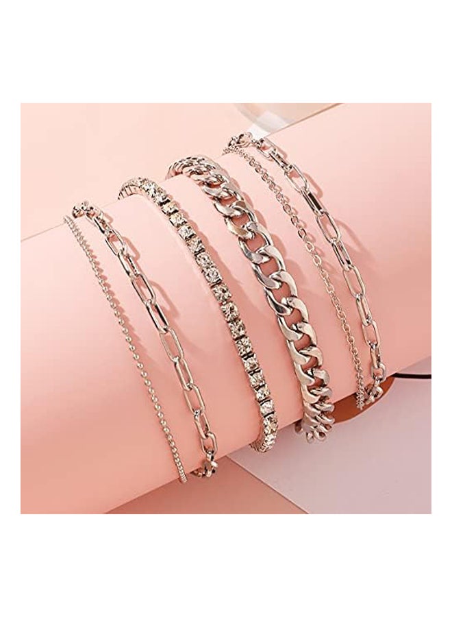 4-6PCS Ankle Bracelets Set for Women Gold Boho  - Image 3