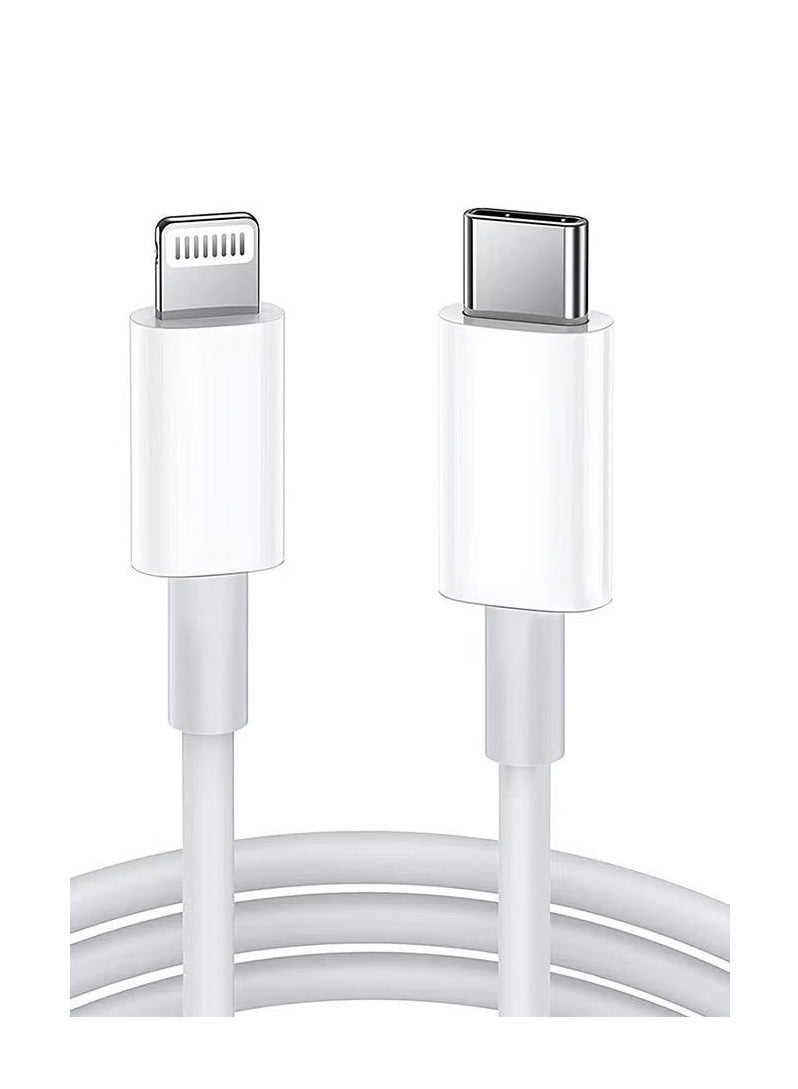 شاحن سريع بقوة 20 واط لأجهزة iPhone 14 و13 و12 Pro Max، محول طاقة USB-C بمقبس بريطاني مع كابل Lightning بطول 1 متر، شاحن جداري فائق السرعة بتقنية PD لأجهزة iPhone 11 وXR وXS و8 Plus وiPad - Image 3