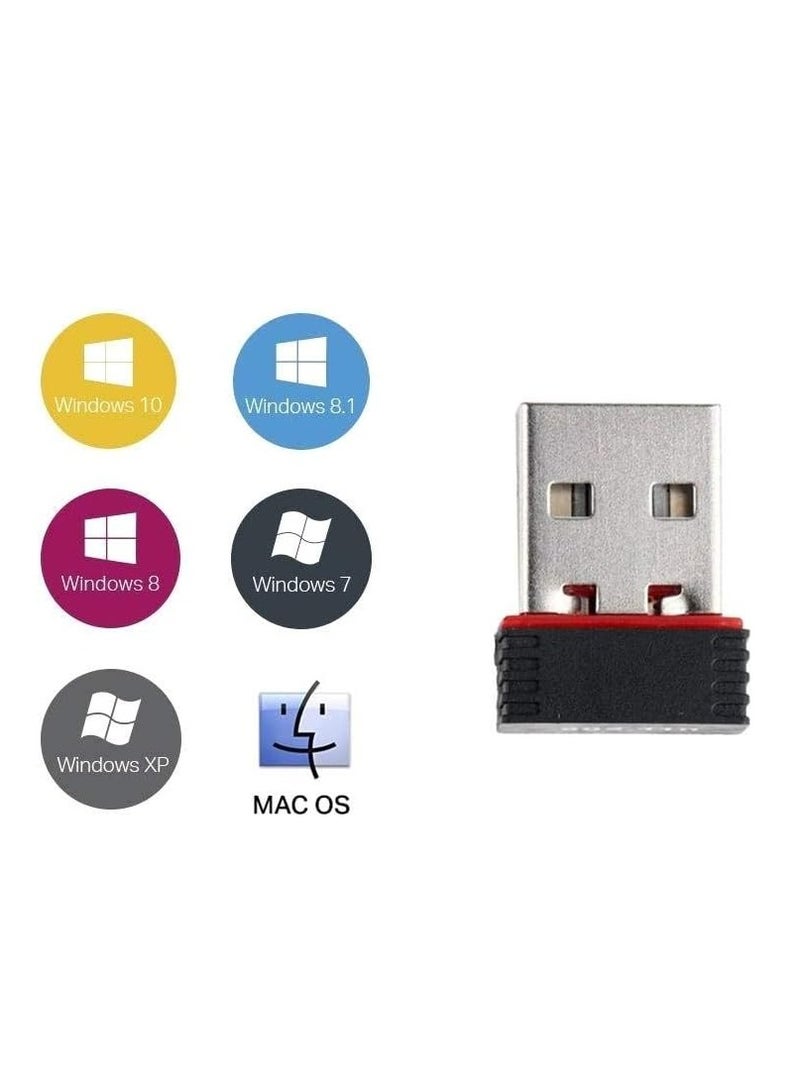 USB Wi-Fi Adapter 150 Mbit/s, Wireless Network Card Adapter, Wi-Fi Dungle PC, Windows 10, 8,7 Laptop, RASBI/PI 2 - Image 2