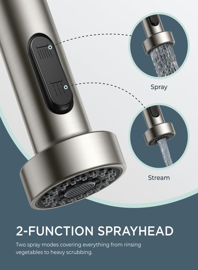 FORIOUS Touchless Kitchen Faucet Brushed Nickel, Smart Motion Sensor Spring Sink Faucet with Pull Down Sprayer Commercial Contemporary Hands-Free for Pot Filler, Farmhouse Camper Laundry Camper - Image 3