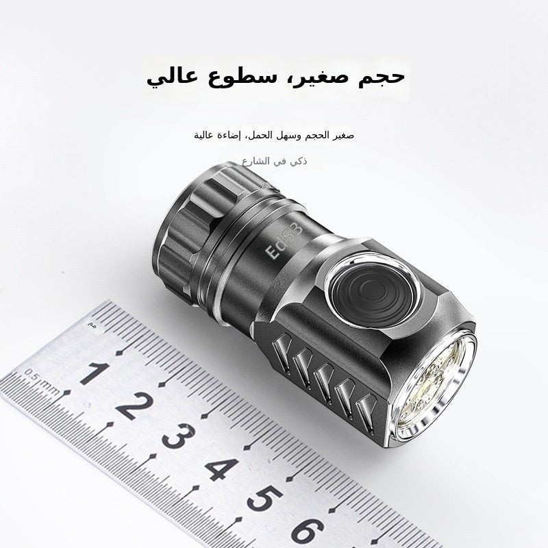 القرش المبتسم مصباح يدوي ليد فائق السطوع - محمول، قابل لإعادة الشحن، متعدد الوظائف - Image 5