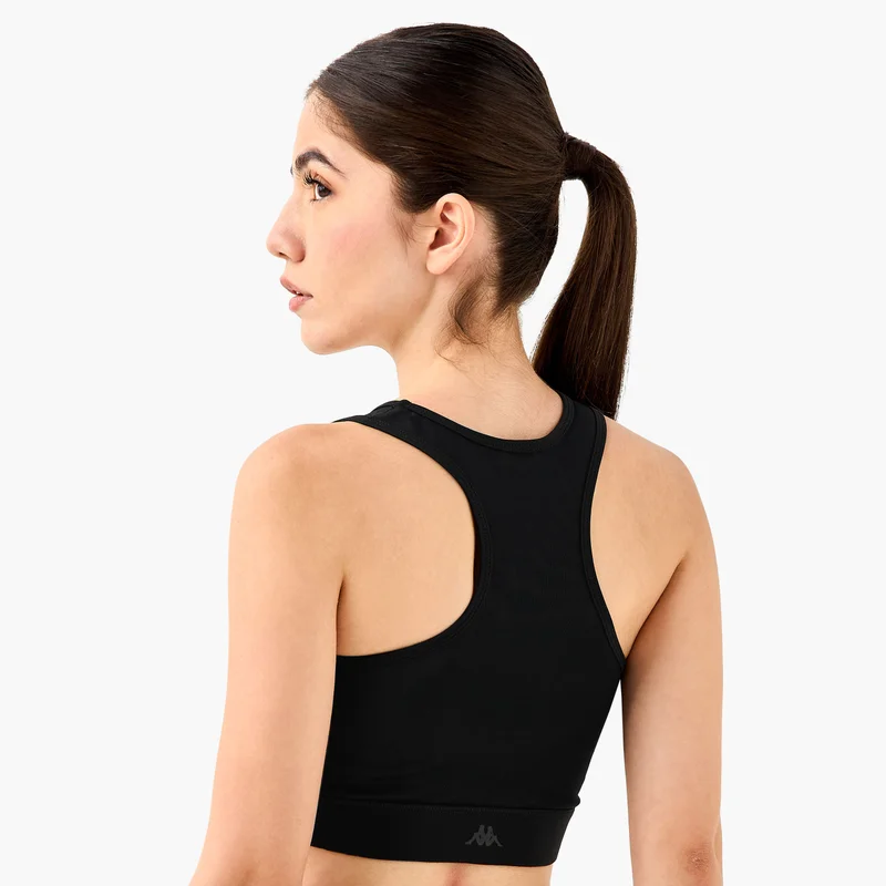 Kappa Kappa Logo Print Sports Bra