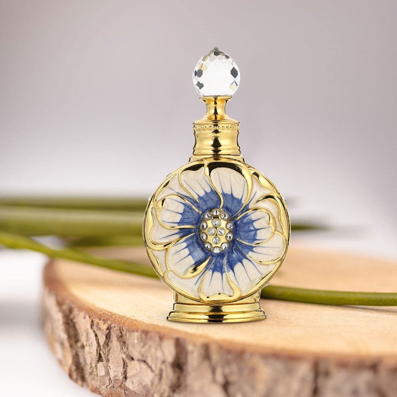 Healifty Glass Essential Oil Bottle 12Ml Refillable Vintage Perfume Bottle with Dropper for Rose Essential Oils and Home Decor Accent - Image 5