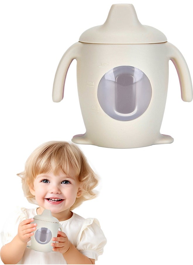 Super ZYouth - Baby Silicone Sippy Cup, Baby Training Cup with Handles, Lid and Straw, Baby Snacks Cups, Spill Proof and Non-Slip Sippy Cup for 6-12 Months Babies, 150ml - Image 1