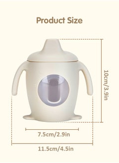 Super ZYouth Baby Silicone Sippy Cup, Baby Training Cup with Handles, Lid and Straw, Baby Snacks Cups, Spill Proof and Non-Slip Sippy Cup for 6-12 Months Babies, 150ml  - Image 2