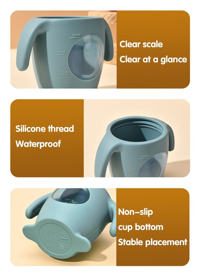 Super ZYouth - Baby Silicone Sippy Cup, Baby Training Cup with Handles, Lid and Straw, Baby Snacks Cups, Spill Proof and Non-Slip Sippy Cup for 6-12 Months Babies, 150ml - Image 1