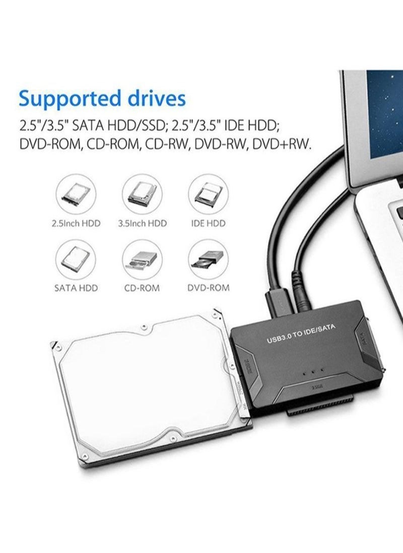 USB 3.0 To IDE/SATA External Hard Drive Converter Adapter - Image 2