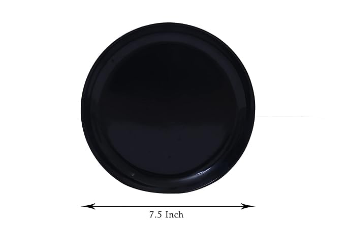 Coolkart Plastic Half Plates 75 for Everyday Use Dishwasher Safe SnacksStarters Quarter Dinner Plates Set of 6 - Image 4