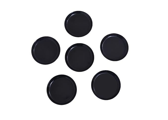 Coolkart Plastic Half Plates 75 for Everyday Use Dishwasher Safe SnacksStarters Quarter Dinner Plates Set of 6 - Image 1