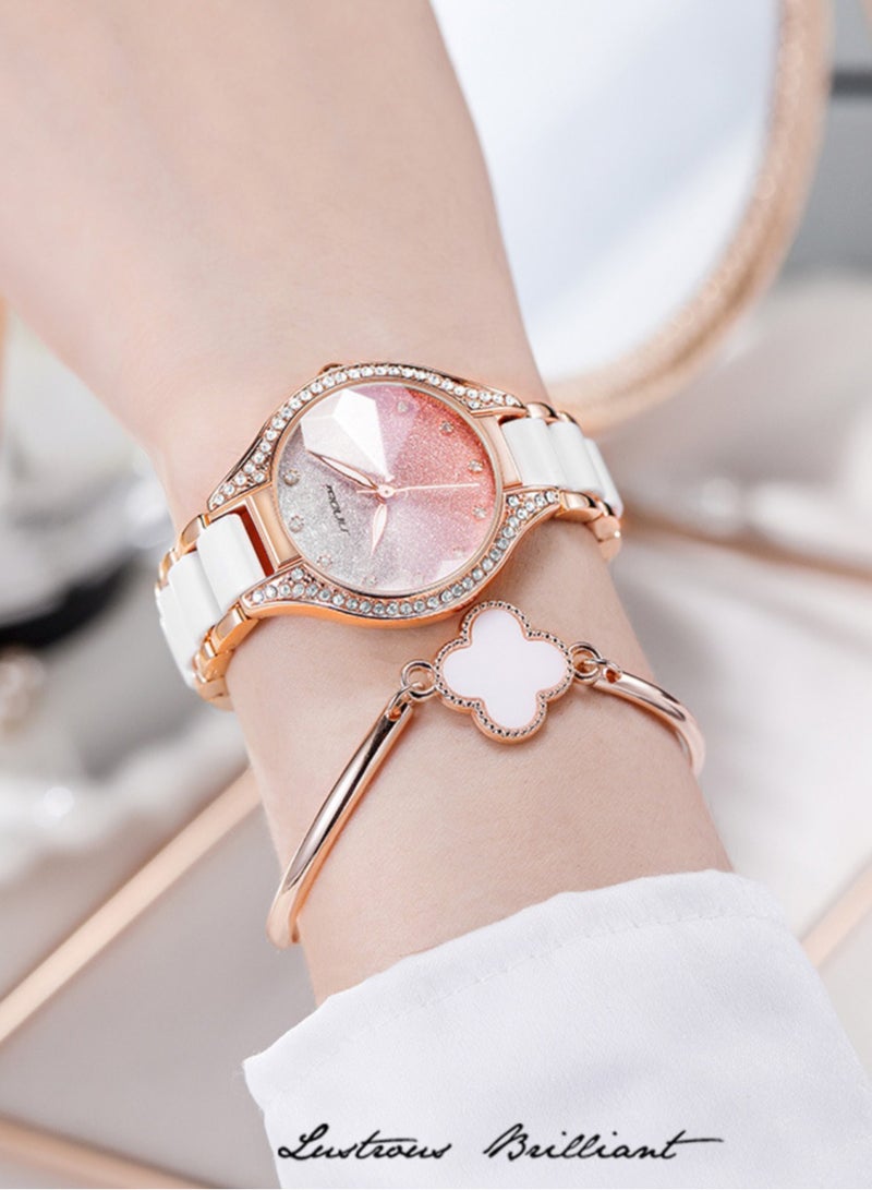 Sinobi Women's Full Star Diamonds Gradient Glitter Quartz Watch, Japan Citizen Movement, Dial 30mm - Image 2