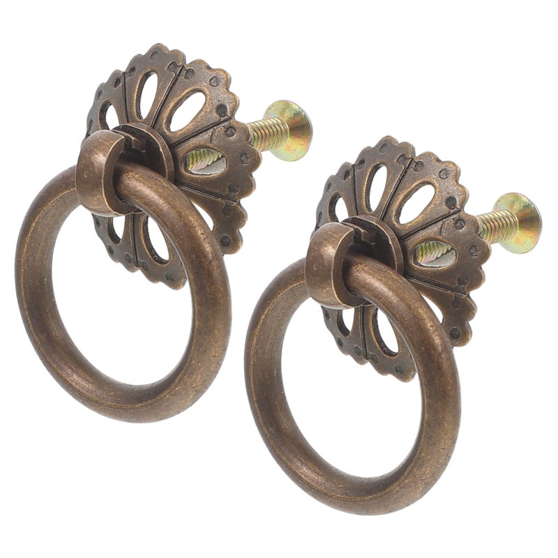 Black Alloy Replacement Furniture Pulls 2pcs Cabinet Knobs Drawer Handles Home Decor - Image 2