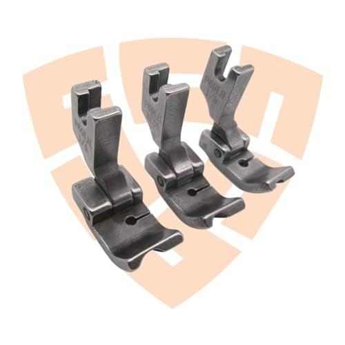 SSS #P69LH Set of High Shank Hinged Piping Feet Compatible with/Replacement for JUKI Brand Brother Brand Singer Brand CONSEW Brand Industrial Single Needle Sewing Machine(P69LH 1/8+3/16+1/4) (P69LH) - Image 1