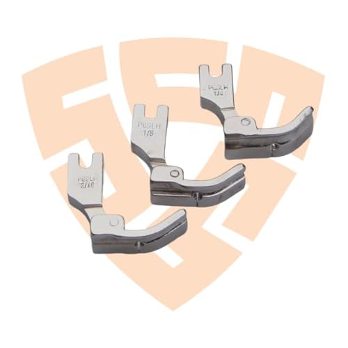 SSS #P69LH Set of High Shank Hinged Piping Feet Compatible with/Replacement for JUKI Brand Brother Brand Singer Brand CONSEW Brand Industrial Single Needle Sewing Machine(P69LH 1/8+3/16+1/4) (P69LH) - Image 2