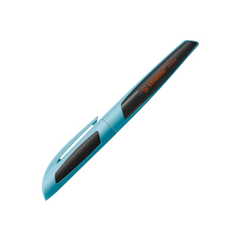 STABILO قلم حبر جاف | فلو | عبوة من 1 | أزرق نقي بما في ذلك إعادة تعبئة قلم الحبر الأزرق - Image 2